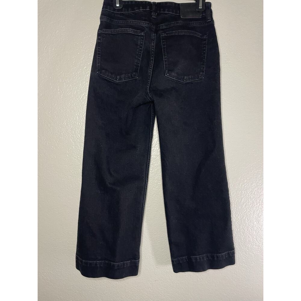 Everlane Womens The Wide Leg Jean 27 Black Ankle Length High Rise Boho - Picture 10 of 14